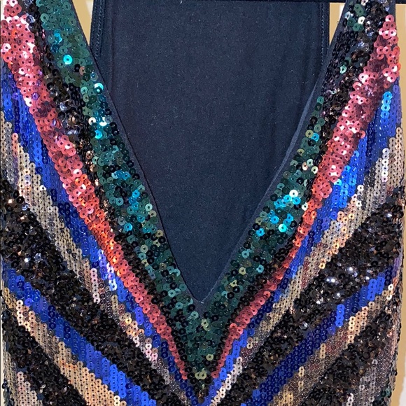 Express Women’s Sequin Plunge Bodysuit - Picture 5 of 5